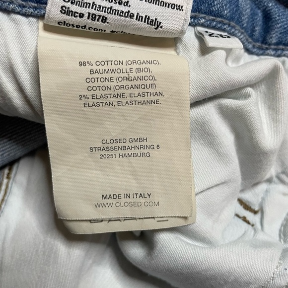 Closed Relaxed Fit Straight Leg High Rise Medium Blue Denim Jeans Womens Size 29 - Picture 12 of 14